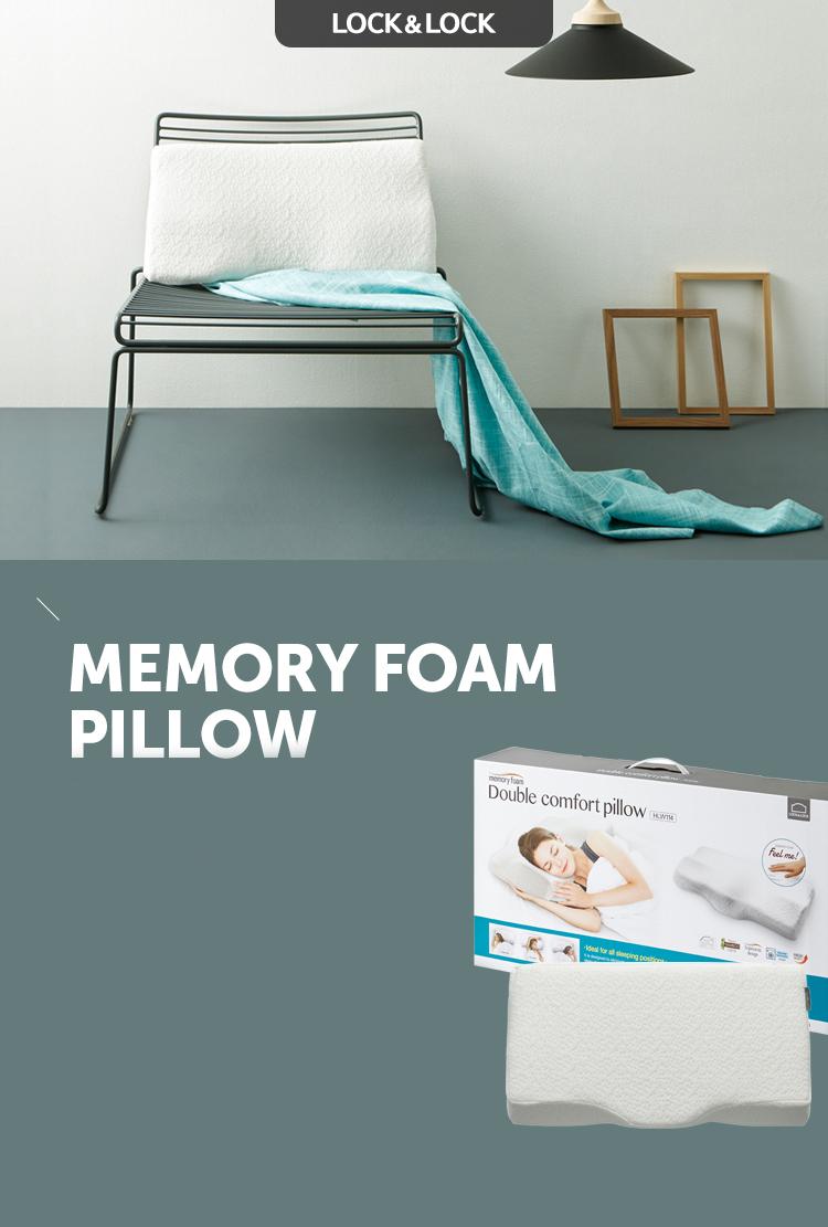 Gối Memory foam 50D Hình chữ nhật Lock&Lock Trắng HLW114