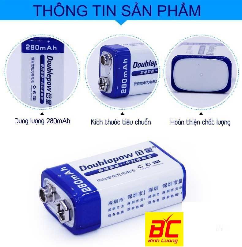 Hộp 2 Pin 9V 280mAh