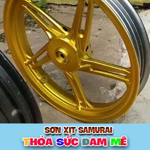 Sơn samurai vàng candy - Chai sơn y016 màu vàng kẹo sơn xịt samurai