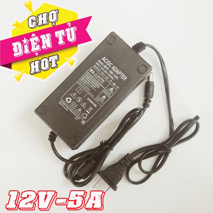 Nguồn Adapter 12V 5A - Dùng cho máy bơm tăng áp mini 12v