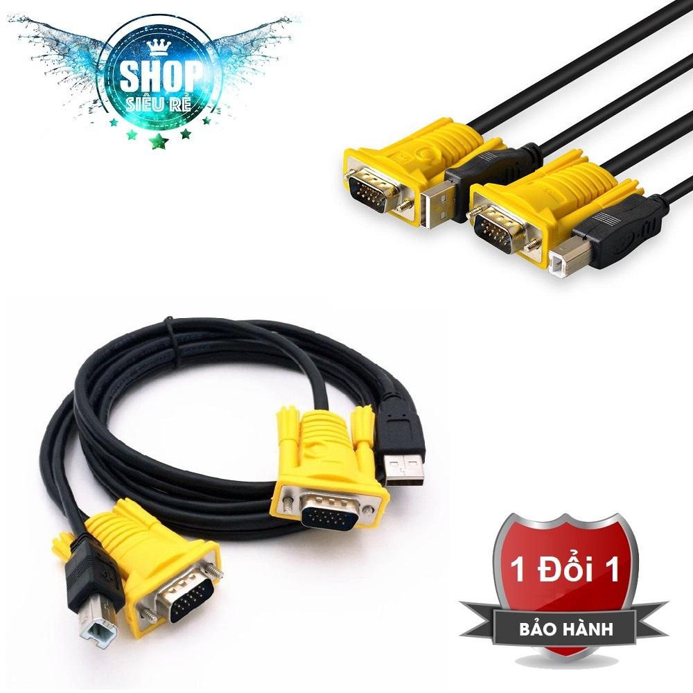 Combo 2 cáp kvm usb 1.5m - chất lượng cao