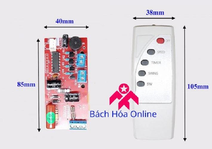 Vỉ mạch điều khiển quạt từ xa
