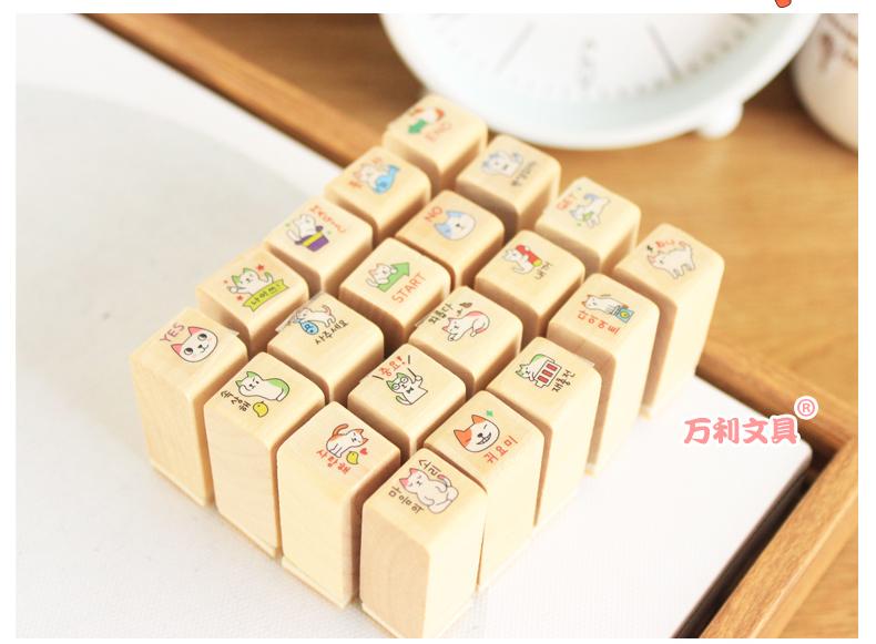 [HCM]Bộ con dấu động vật (20 con dấu hình con mèo)