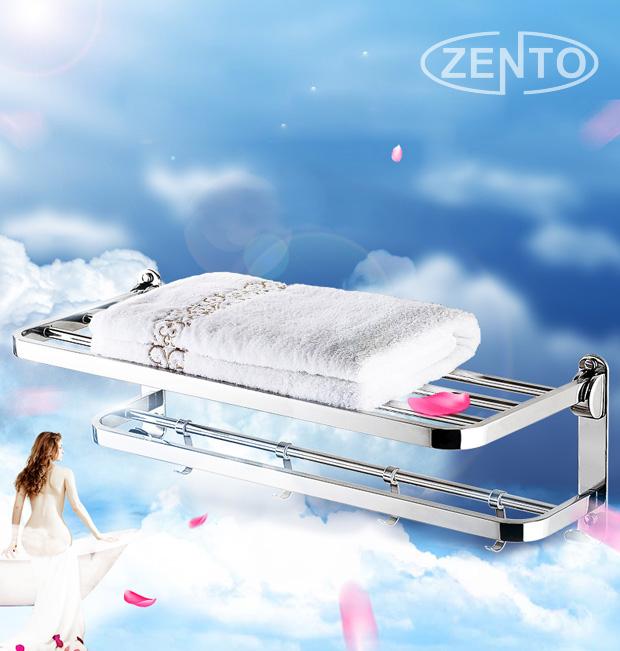 Giá để đồ kế hợp treo khăn inox 304 Zento HC1268
