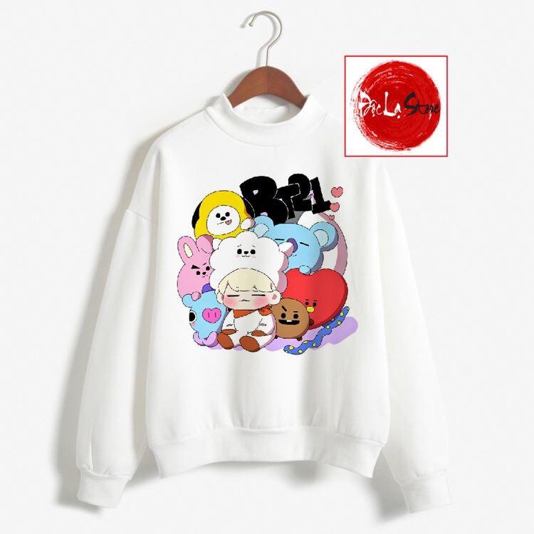 [HCM]Áo Sweater Nam Nữ BTS ARMY Big Size <100kg Vải Nỉ Bông Dày Mịn Cao Cấp _ SW0007