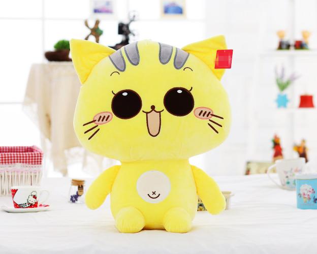 Gấu bông mèo Lucky cao 25 cm TNB135 (màu vàng, mẫu 2)