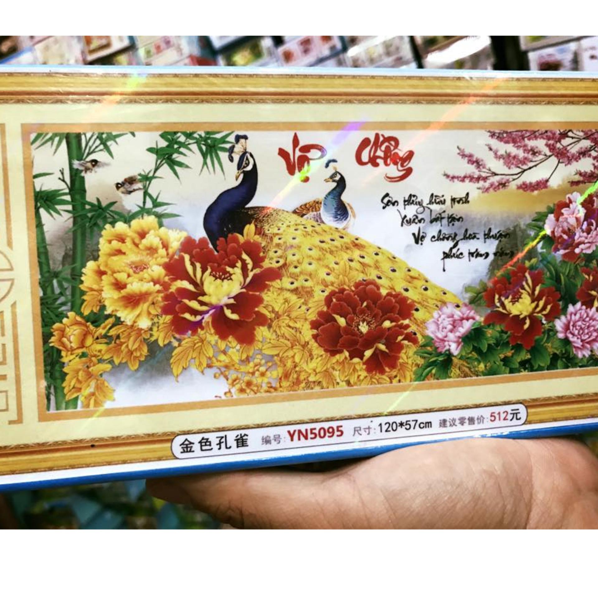 Tranh đính đá vợ chồng yn5095-ngọc thịnh