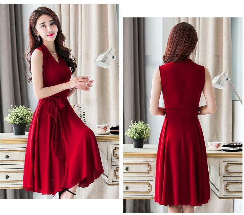 Đầm xòe dự tiếc thắt nơ eo bella beyeu1688 by6105