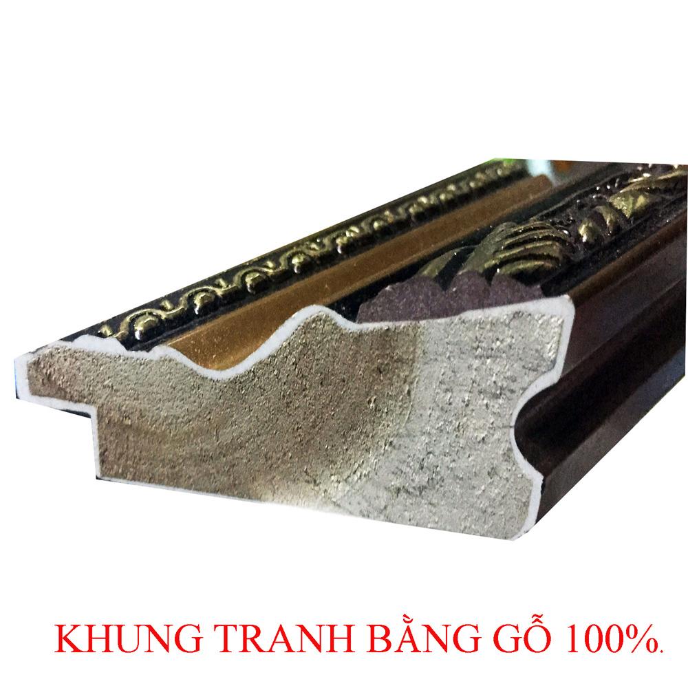 Tranh Treo Tường - Đôi Lứa Mặn Nồng - Tranh Minh Hiền (KHUNG GỖ - KT 50X 60CM)