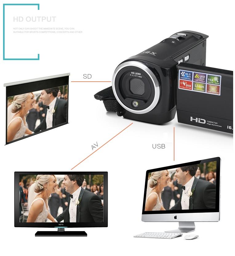Máy quay phim cầm tay mini HD Digital Video Zoom 16X