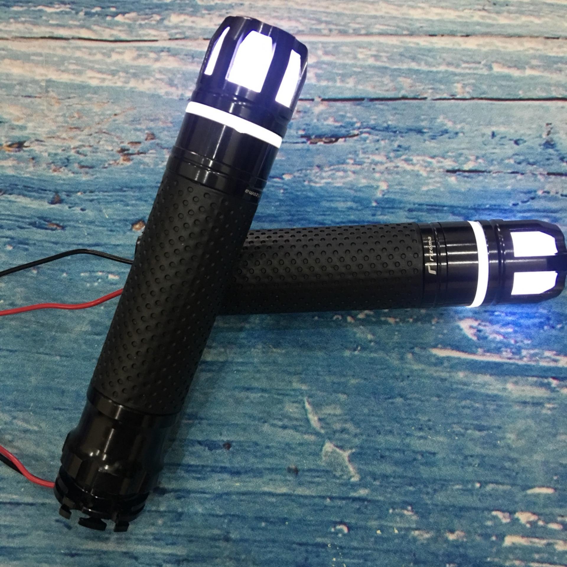 [NÓNG BỎNG TAY] Đôi bao tay RIZOMA màu ĐEN thiết kế đèn LED đầu xoay khiến bạn tự tin cầm lái OX71-HJ8