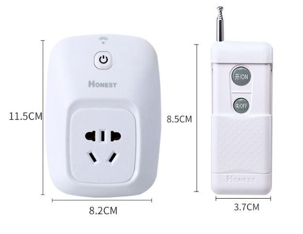 Ổ cắm điều khiển từ xa 1 km công suất lớn Honest HT-6805W mẫu mới 2019