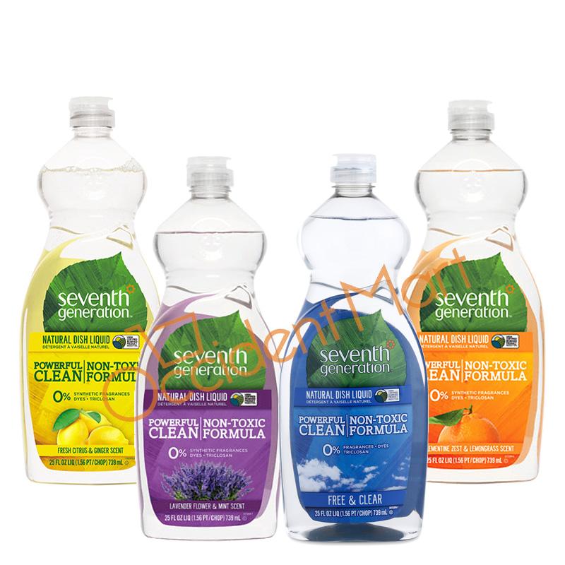 Nước rửa bát hữu cơ hương sả&quýt Seventh Generation 739ml