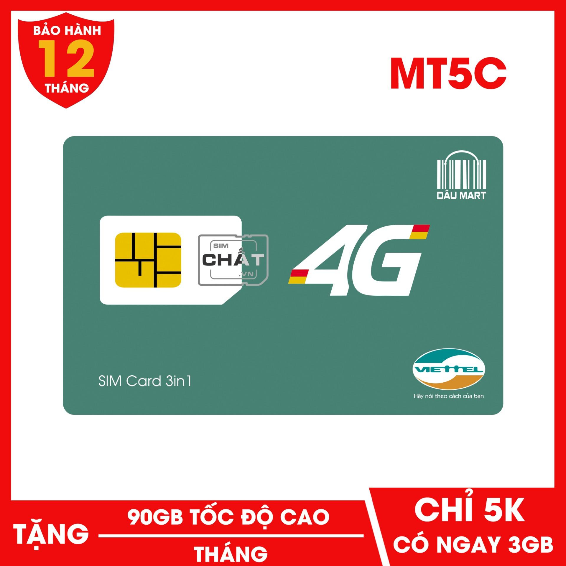 [HCM]Siêu SIM 4G Viettel MT5C Tặng 90GB/Tháng