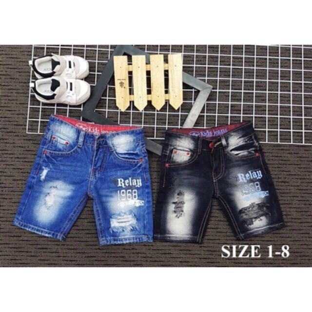 Quần sọt jean short bò cho bé