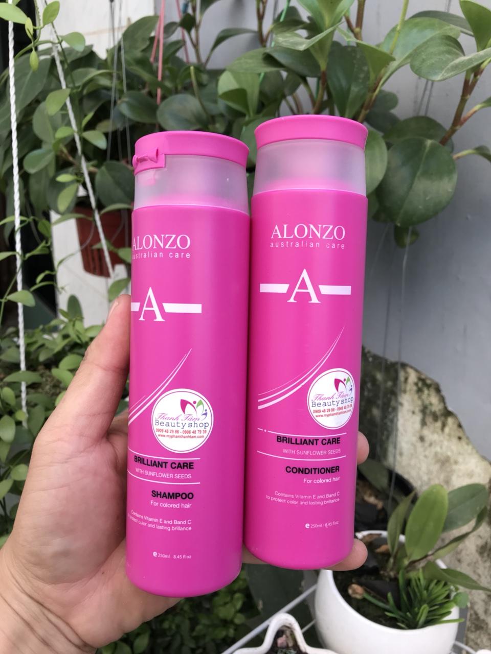 Dầu gội xả Alonzo Brilliant chăm sóc tóc nhuộm 250ml