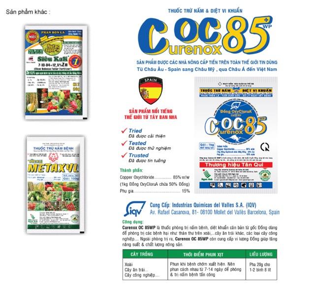 Hộp Thuốc trừ nấm trừ khuẩn Coc 85 Wp (10 gói)