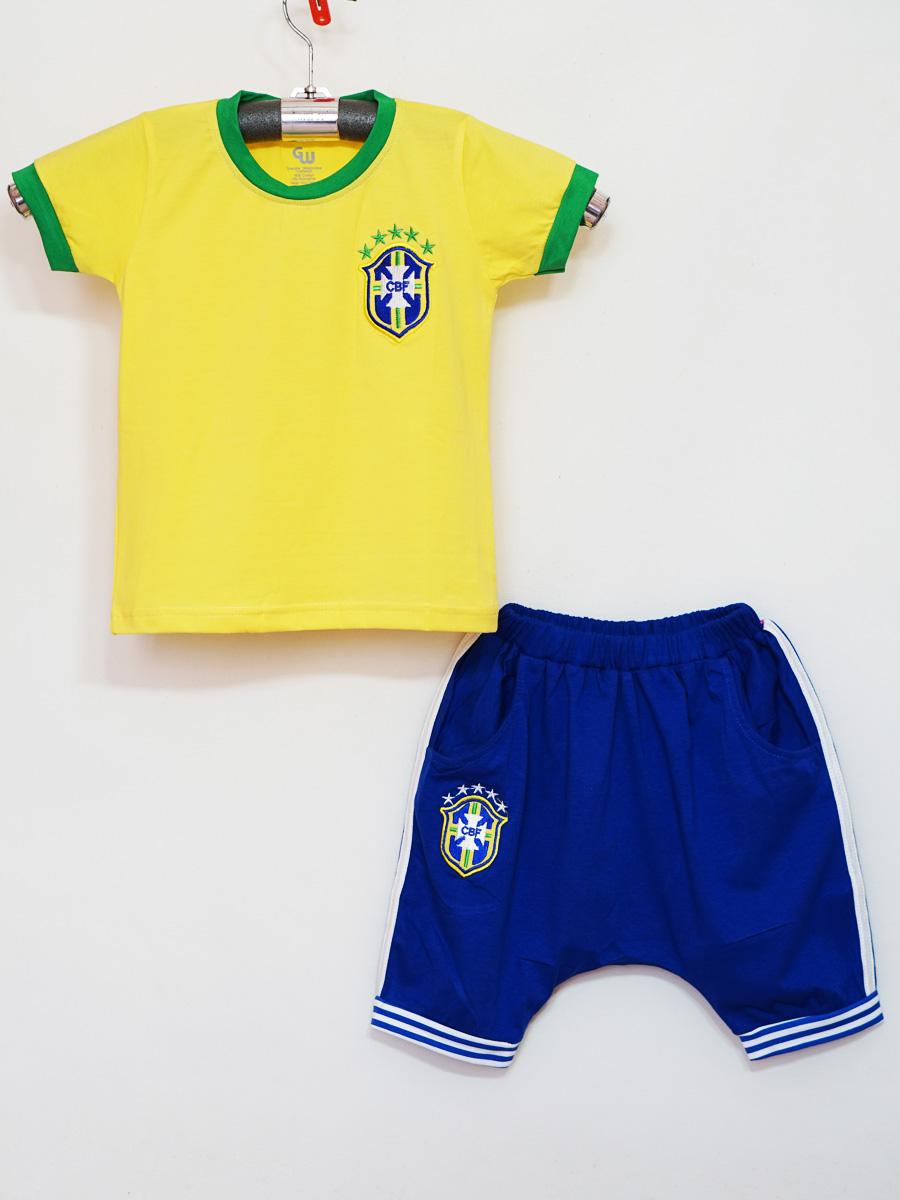 [HCM]Bộ thun thể thao Brazil mùa hè cho bé