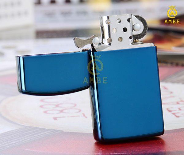 Zippo Sapphire Slim xanh bóng 20494