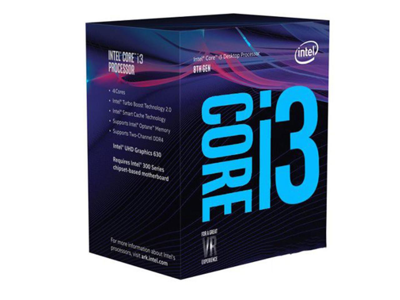 CPU Intel Core i3-8100 3.6Ghz / 6MB / 4 Cores, 4 Threads / Socket 1151 v2 (Coffee Lake )