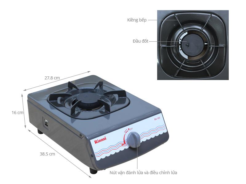 [HCM]Bếp gas dương Rinnai RV-150.(G) (Đen)