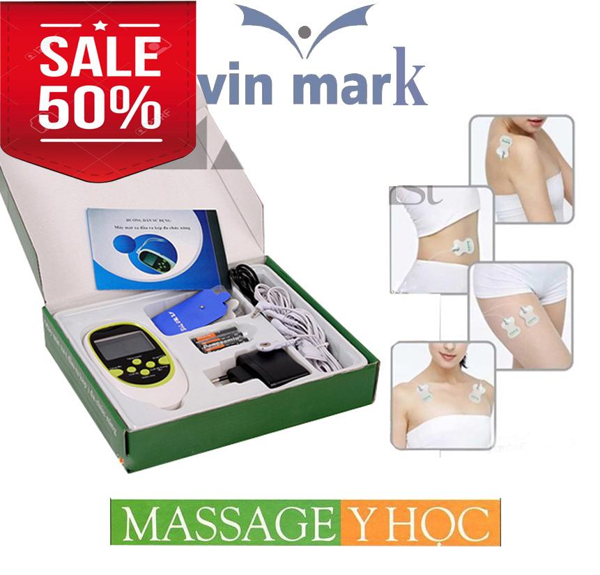 Máy xung điện trị liệu 8 miếng dán đầu ra kép đa chức năng. Máy châm cứu bấm huyệt 8 miếng dán, trị liệu vật lý tần số thấp giúp eo thon, săn chắc cơ thể cải thiện vóc dáng -BẢO HÀNH UY TÍN 1 ĐỔI 1