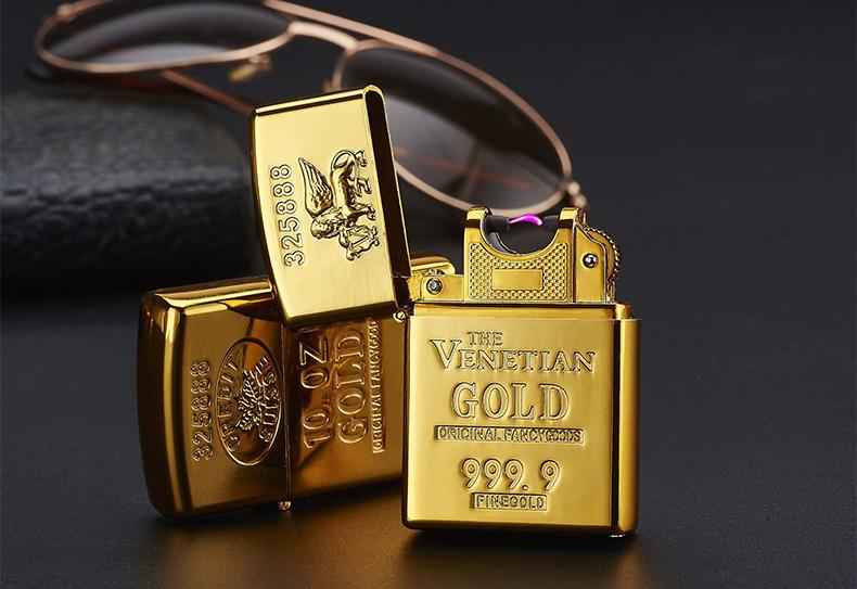 Bat Lua Dien Tu Ma Vang, Bat lua dien, Bat lua dien Cao Cấp, Bật lửa điện mạ vàng VENETITAN GOLG 9999 cao cấp, bảo hành 1 năm trên hệ thống SST toàn quốc