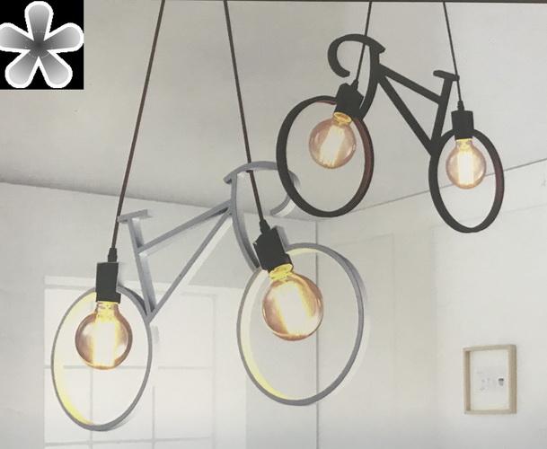 Đèn thả trang trí hình xe đạp CT-9259 Màu Đen