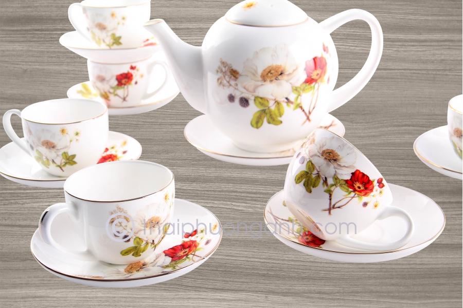 Bộ ấm trà 14 món Sứ Xương Royal Houseware 142788