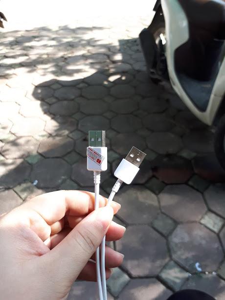 Cáp sạc Micro USB Android dài 20cm (Trắng)