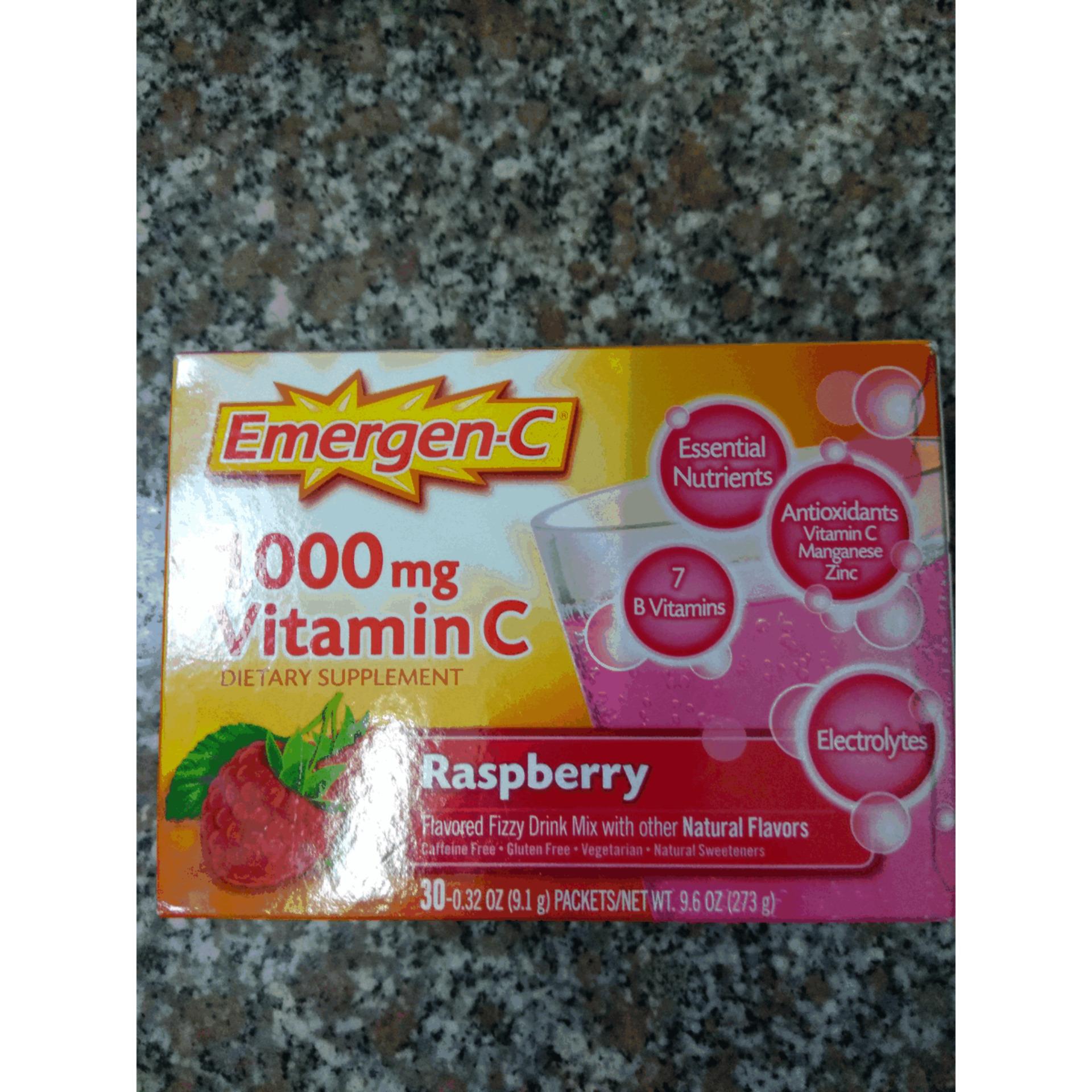 Bột pha nước trái cây vị mâm xôi Emergen-C (30 gói)