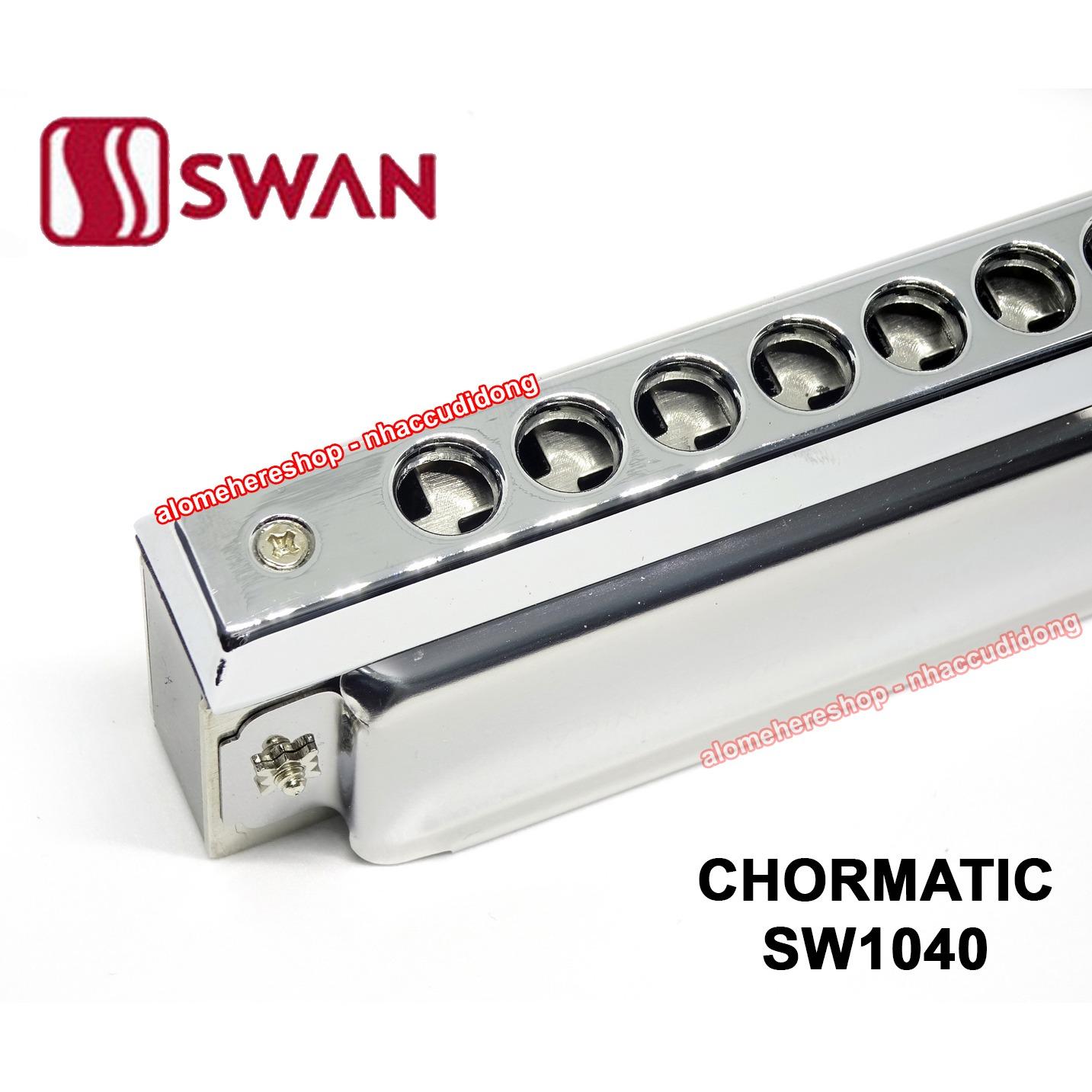 Kèn harmonica chromatic Swan SW1040 (Bạc)