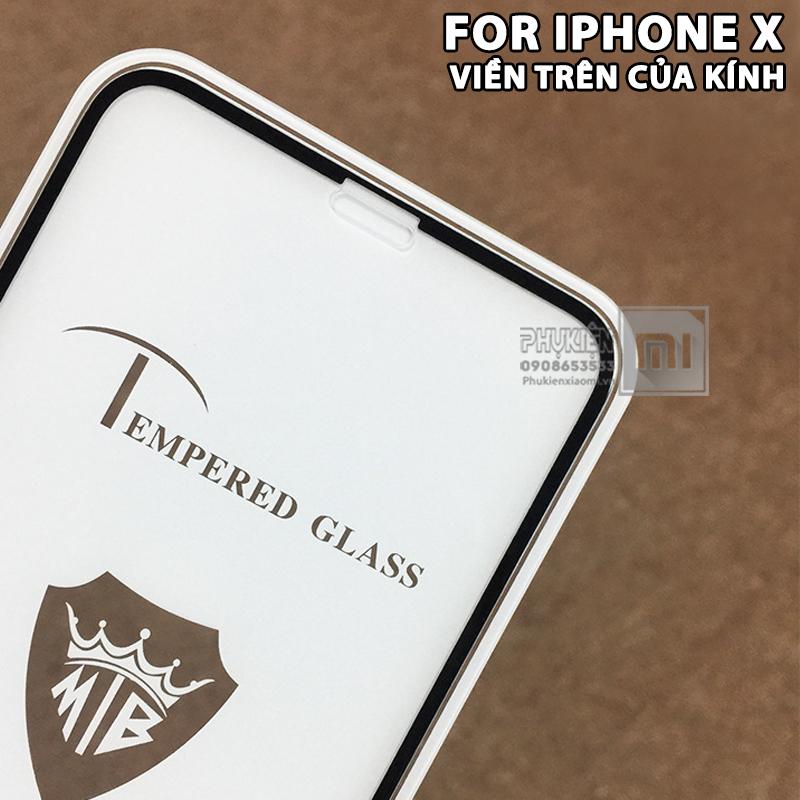 Kính cường lực FULL 9H dành cho máy Iphone X - Đen