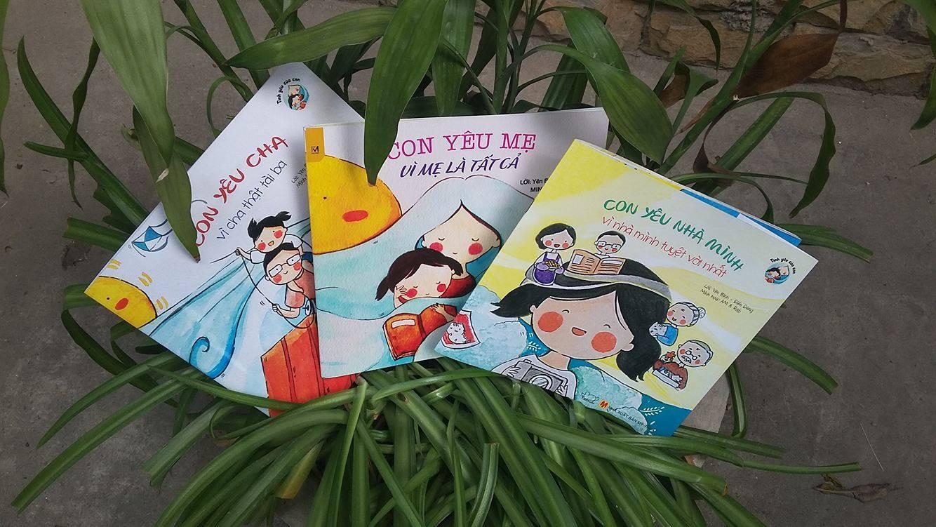 Bộ 3 Truyện tranh song ngữ Việt Anh chủ đề Con yêu cha mẹ, gia đình
