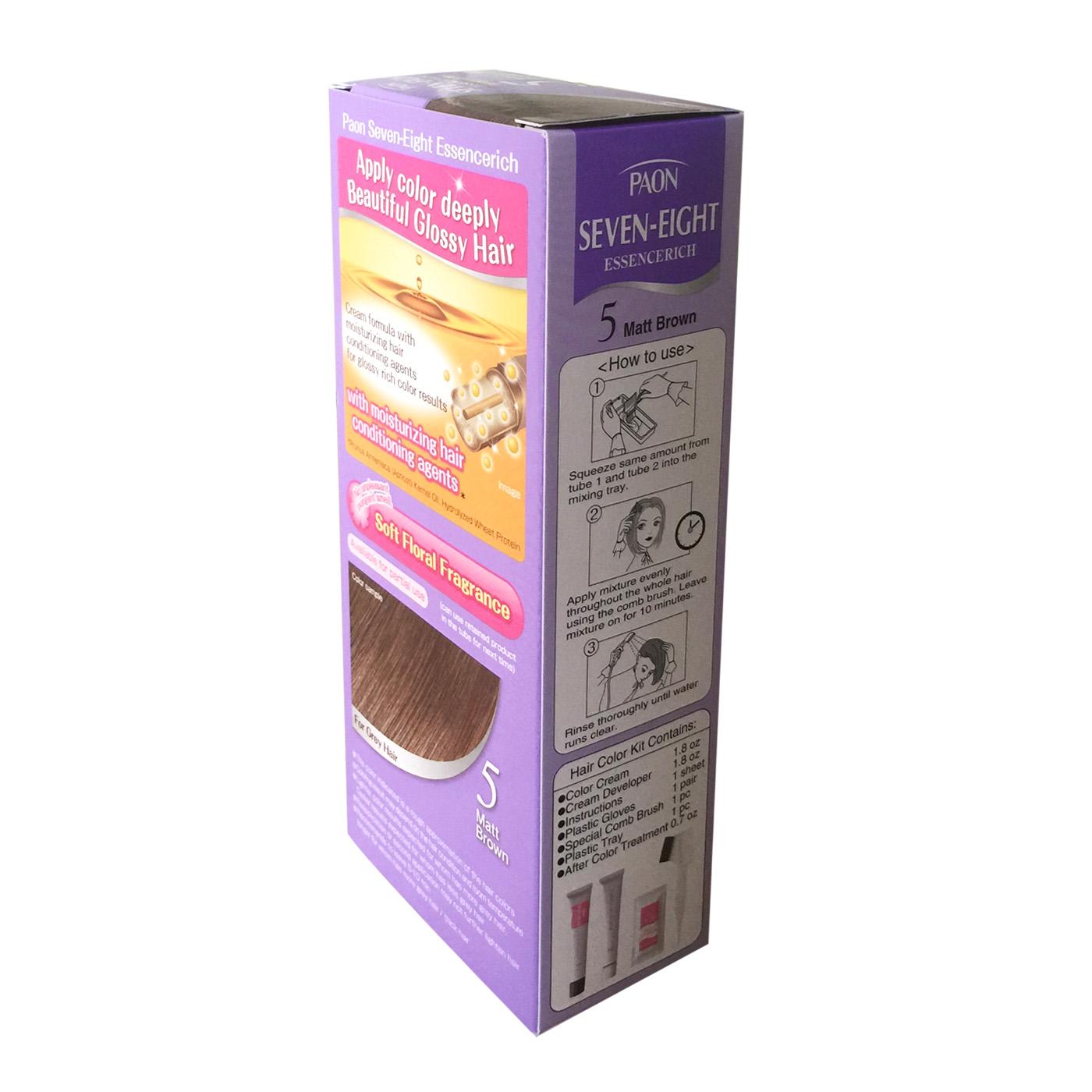 Nhuộm phủ bạc dưỡng chất Seven Eight số 5 (Nâu vừa) Nhật Bản (50g + 50g)