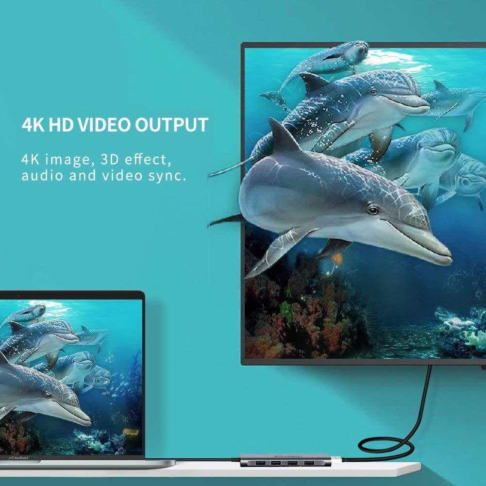 Cáp USB type-C sang HDMI/ Hub USB 3.0 hỗ trợ sạc Ugreen 50209