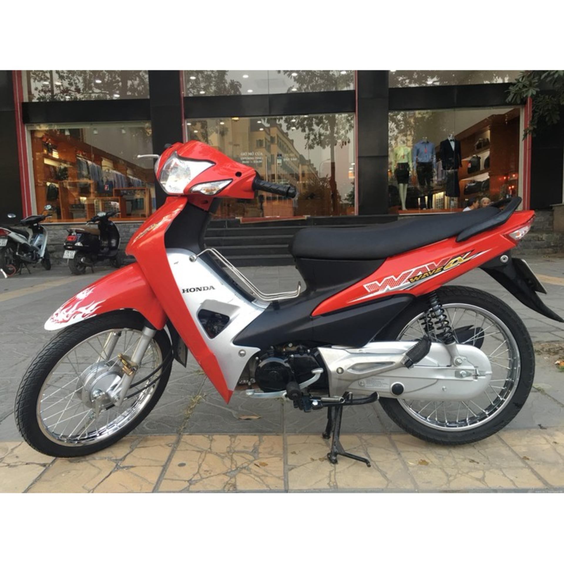 Bộ tem dán xe  WAVE A nền trắng  ĐỎ  chữ VÀNG cực chất