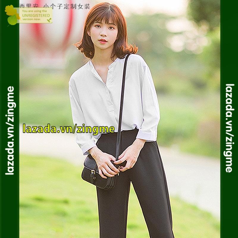 Áo sơ mi nữ Zingme cổ trụ MT323