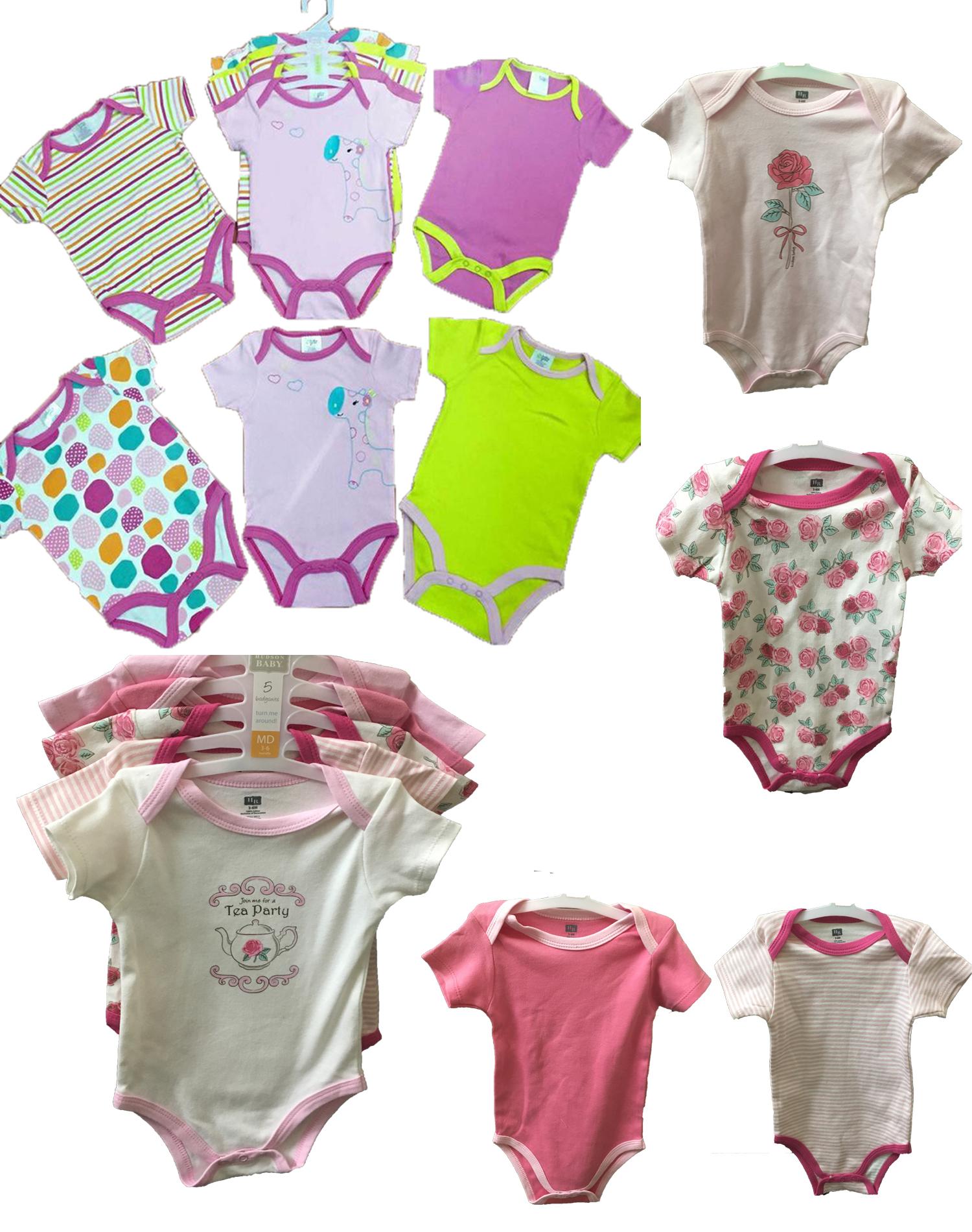 Combo 4 áo liền quần (body suite Baby Gear) cho bé gái từ 0-12 tháng (mầu sắc bất kỳ)