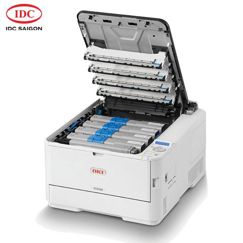 Máy in laser màu A4 OKI C332dn (Trắng- xám)