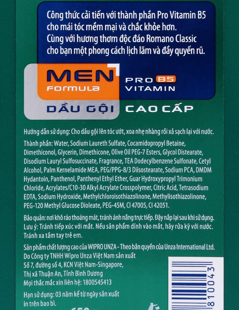DẦU GỘI ROMANO CLASSIC 650G