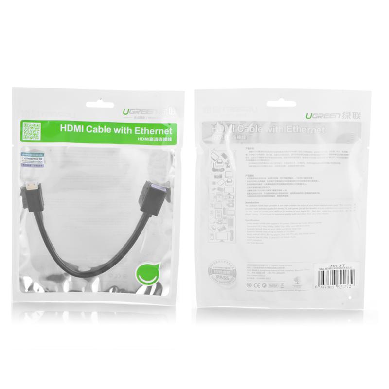 Cáp chuyển đổi mini HDMI sang HDMI female Ugreen 20137 (Đen)