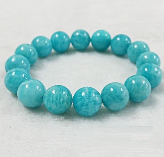 [HCM]Vòng tay đá Amazonite sắc xanh ngọc thanh khiết .10LY
