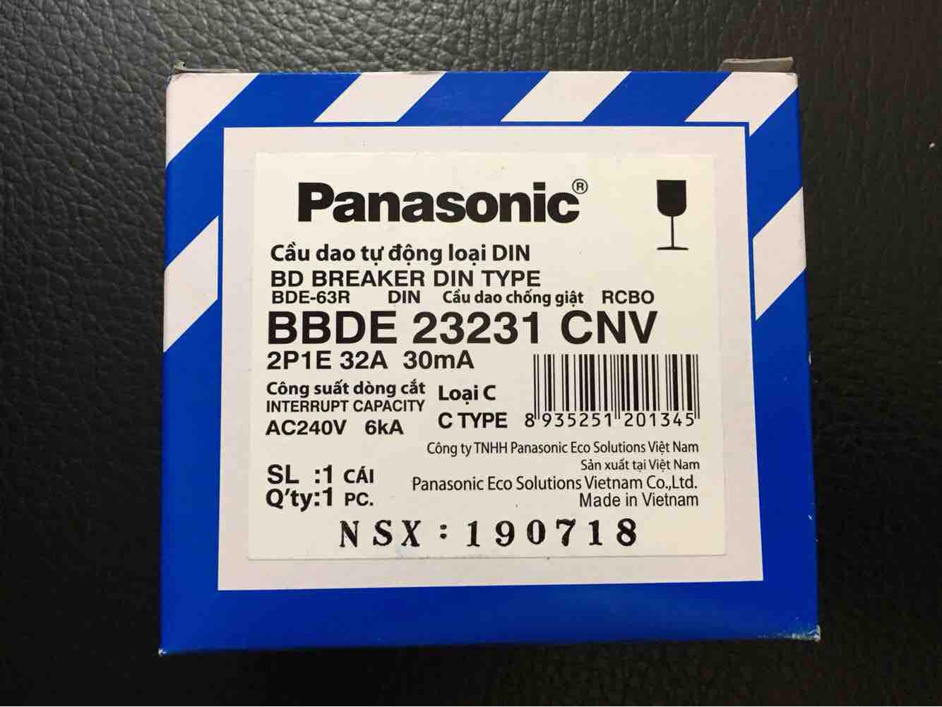 Cầu dao CB chống giật 32A Panasonic BBDE 23231 CNV 2cực