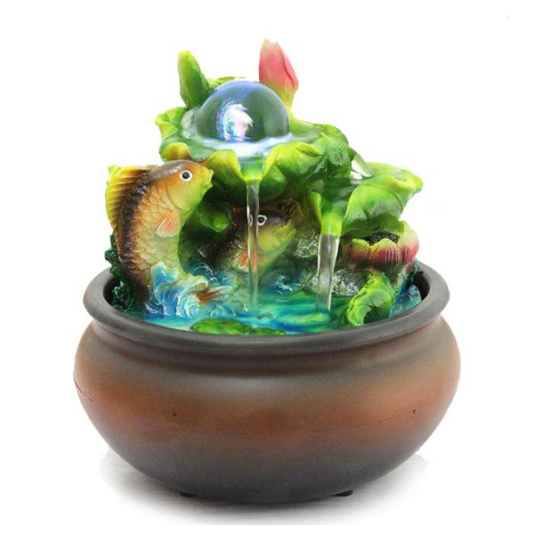 Thác nước phong thủy cá chép tài lộc