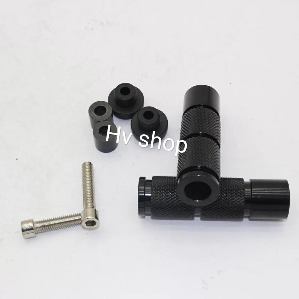 gu chong do xe may Gù chống đổ sau CNC xe máy Hv shop ( 1 cặp ) ( Đen )