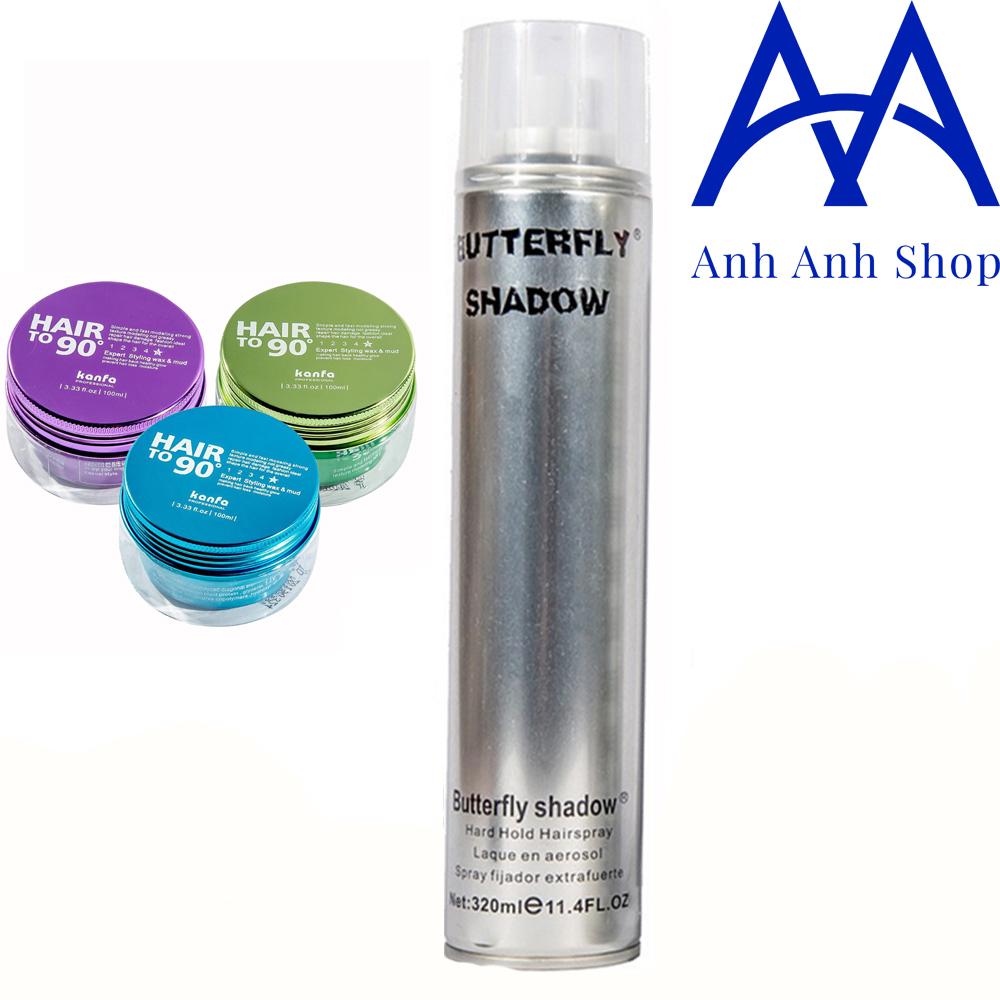 Combo Gôm chính hãng Shadow 320ML và Sáp Vuốt Tóc Kanfa