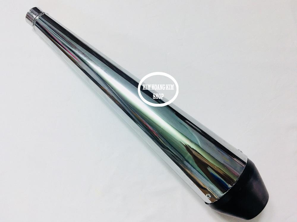 Lon pô Inox Cafe - Tracker - dành cho xe 67,Moto các loại xe máy Kim hoàng kim