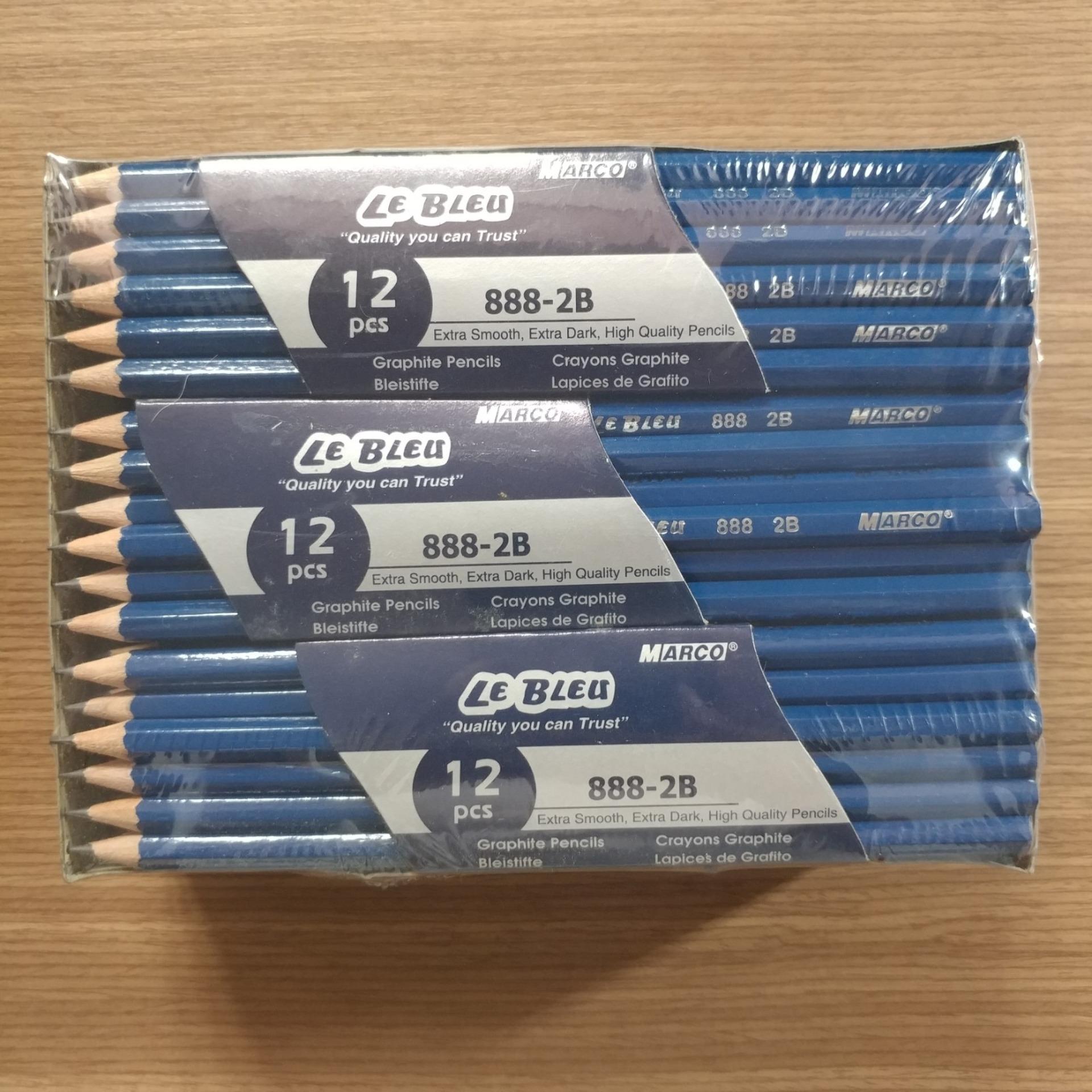 [HCM]BỘ 12 CÂY BÚT CHÌ THÂN XANH 2B MARCO 888-12CB