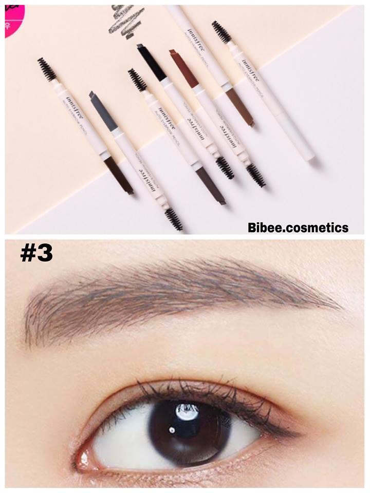 Chì kẻ mày Innisfree Auto Eyebrow Pencil màu #03 #xám #tây, kẻ siêu êm, siêu mượt